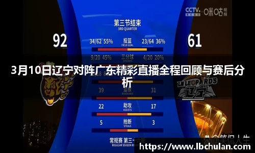 3月10日辽宁对阵广东精彩直播全程回顾与赛后分析